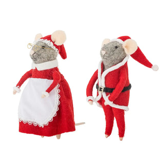 Kersthanger wol rood Peo 23cm - set van 2 van Bloomingville, aan de achterzijde met afwerking zichtbaar