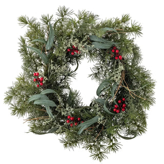 Kerstkrans kunststof groen 60cm van Bloomingville, duidelijk als hoofdfoto afgebeeld