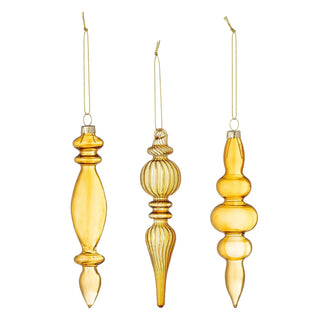 Kerstornament glas goud Auralia - set van 3 van Bloomingville, duidelijk als hoofdfoto afgebeeld