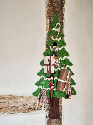 Kerstornament polyester rood Salwa - set van 3 van Bloomingville, aan de achterzijde met afwerking zichtbaar