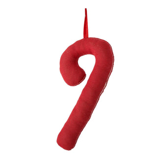 Kerstornament rood kunai 43cm van Bloomingville, schuin bekeken met vorm en afwerking zichtbaar
