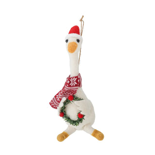 Kerstornament wol wit Arlo 22cm van Bloomingville, vanuit een aanvullend productaanzicht