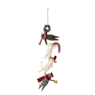 Kerstornament wol wit Peo 40cm van Bloomingville, duidelijk als hoofdfoto afgebeeld
