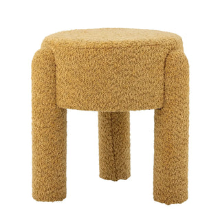 Kruk polyester geel Bruno 42cm van Bloomingville, van bovenaf met vorm en indeling zichtbaar