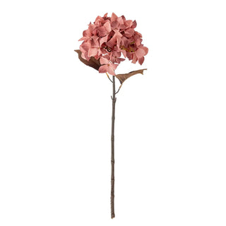 Kunstbloem hortensia roze 65 cm van Bloomingville, aan de achterzijde met afwerking zichtbaar