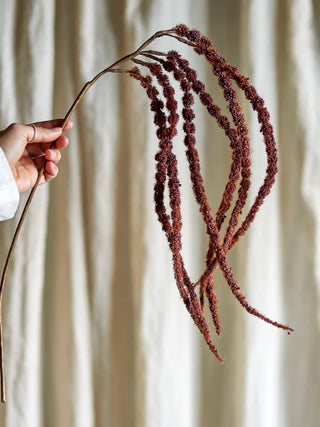 Kunstbloemensteel Foxtail bruin Bloomingville 91cm van Bloomingville, toegepast in een sfeervolle interieursetting