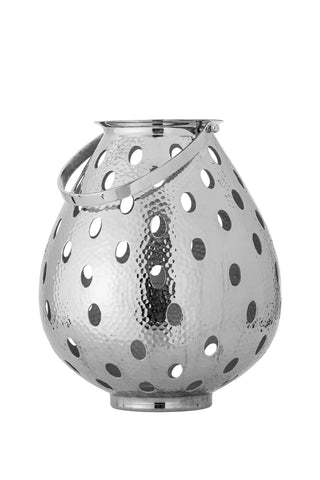Lantaarn aluminium zilver Maika van Bloomingville, vanuit een aanvullend productaanzicht