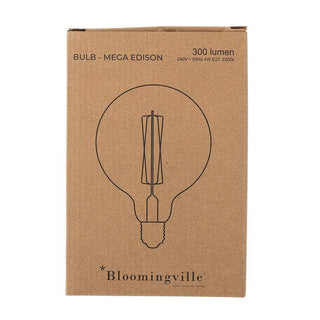 Led lamp glas transparant mega edison van Bloomingville, toegepast in een sfeervolle interieursetting