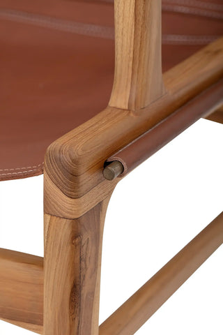 Lounge chair leer bruin Ollie, aanvullende productfoto 13