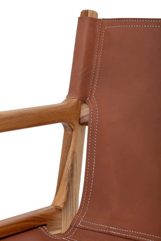 Lounge chair leer bruin Ollie, aanvullende productfoto 14