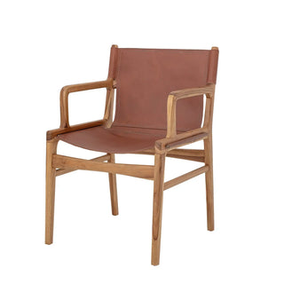 Lounge chair leer bruin Ollie van Bloomingville, duidelijk als hoofdfoto afgebeeld
