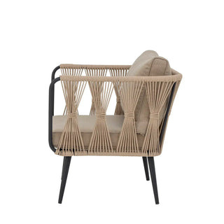 Lounge chair metaal bruin Pavone van Bloomingville, vanuit een aanvullend productaanzicht