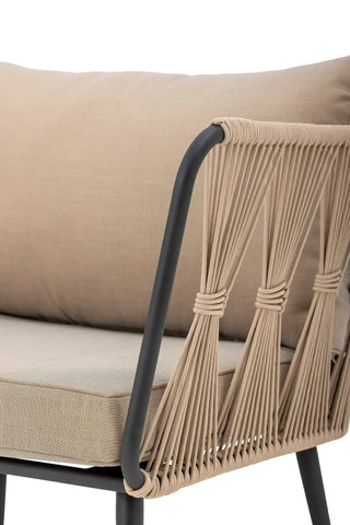 Lounge chair metaal bruin Pavone van Bloomingville, in een gestileerde detailopstelling