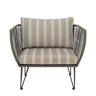 Lounge chair metaal groen Mundo van Bloomingville, van bovenaf met vorm en indeling zichtbaar