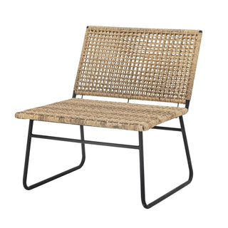 Lounge chair polyrattan nature Vallone van Bloomingville, duidelijk als hoofdfoto afgebeeld