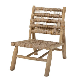 Lounge chair teak nature Ruthy van Bloomingville, van bovenaf met vorm en indeling zichtbaar