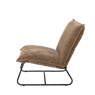Lounge fauteuil gerecycled polyester bruin Cape van Bloomingville, vanuit een aanvullend productaanzicht
