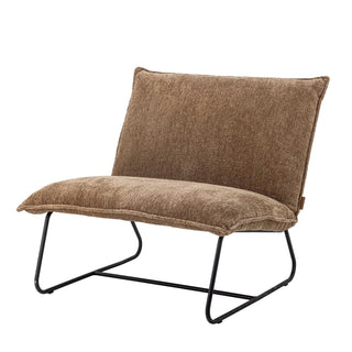 Lounge fauteuil gerecycled polyester bruin Cape van Bloomingville, van bovenaf met vorm en indeling zichtbaar