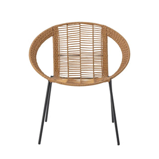 Lounge set naturel Dudine van Bloomingville, aan de achterzijde met constructie zichtbaar