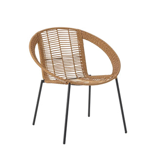 Lounge set naturel Dudine van Bloomingville, met materiaal en structuur van dichtbij zichtbaar