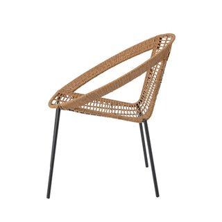 Lounge set naturel Dudine van Bloomingville, met stof en structuur van dichtbij zichtbaar