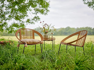 Lounge set naturel Dudine van Bloomingville, toegepast in een sfeervolle interieursetting