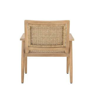 Lounge stoel acacia nature Sorrento van Bloomingville, van bovenaf met vorm en indeling zichtbaar