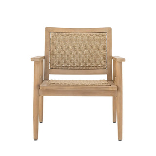 Lounge stoel acacia nature Sorrento van Bloomingville, met materiaal en structuur van dichtbij zichtbaar