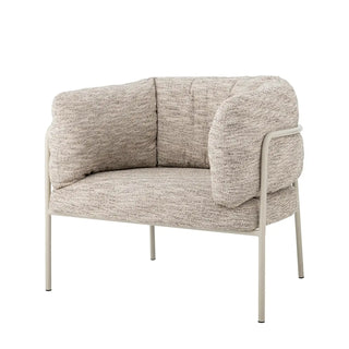 Loungefauteuil beige karel 80cm van Bloomingville, duidelijk als hoofdfoto afgebeeld