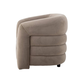 Loungefauteuil grijs Joel van Bloomingville, aan de achterzijde met afwerking zichtbaar