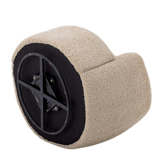 Loungefauteuil polyester nature Bocca van Bloomingville, aan de achterzijde met afwerking zichtbaar