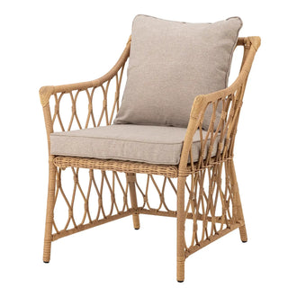 Loungefauteuil polyrattan nature Belluce van Bloomingville, vanuit een aanvullend productaanzicht