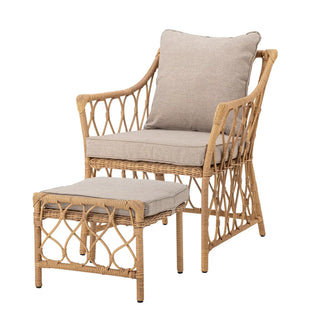 Loungefauteuil polyrattan nature Belluce van Bloomingville, duidelijk als hoofdfoto afgebeeld