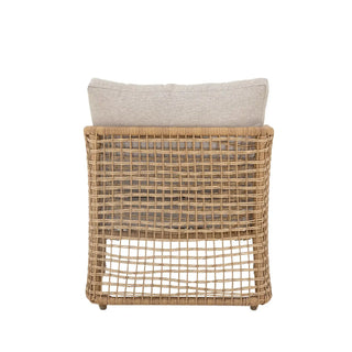 Loungefauteuil polyrattan nature Penzano van Bloomingville, van bovenaf met vorm en indeling zichtbaar