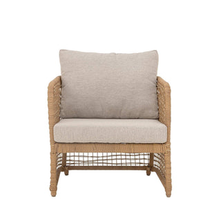 Loungefauteuil polyrattan nature Penzano van Bloomingville, met materiaal en structuur van dichtbij zichtbaar