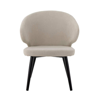 Loungestoel polyester naturel Loon van Bloomingville, aan de achterzijde met constructie zichtbaar
