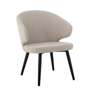 Loungestoel polyester naturel Loon van Bloomingville, van bovenaf met vorm en indeling zichtbaar