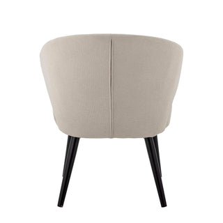 Loungestoel polyester naturel Loon van Bloomingville, met stof en structuur van dichtbij zichtbaar
