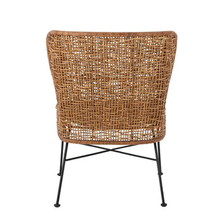 Loungestoel rotan nature Somme van Bloomingville, met materiaal en structuur van dichtbij zichtbaar