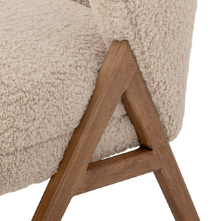 Loungestoel rubberwood beige camino van Bloomingville, vanuit een aanvullend productaanzicht