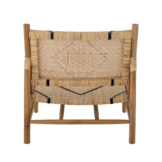 Loungestoel teak beige/naturel Lennox van Bloomingville, vanuit een aanvullend productaanzicht