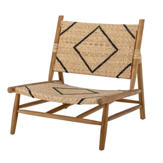 Loungestoel teak beige/naturel Lennox van Bloomingville, duidelijk als hoofdfoto afgebeeld