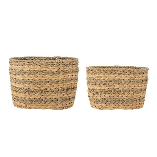 Mandenset waterhyacint beige/naturel Indra van Bloomingville, vanuit een aanvullend productaanzicht
