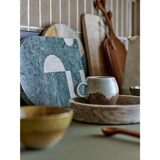 Marmor-Tablett Ivette braun 20cm - Het Adres