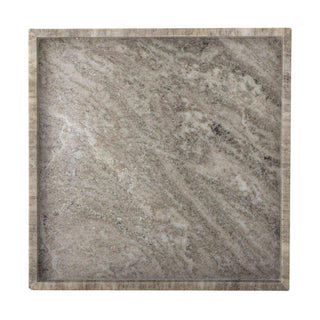 Marmor-Tablett Majsa braun 35x35cm - Het Adres