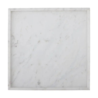 Marmor-Tablett Majsa weiß 35x35cm - Het Adres