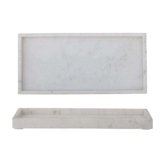 Marmor-Tablett Majsa weiß 38x18cm - Het Adres