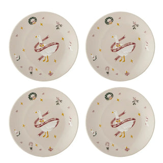 Set van vier Mary aardewerken kerstborden van Bloomingville, 16 cm