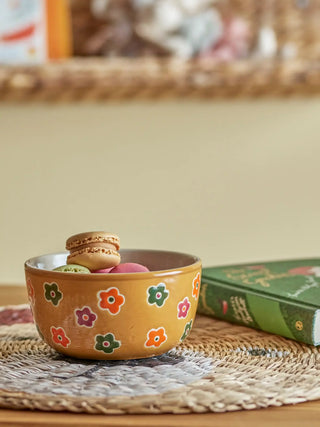 Addy schaal aardewerk bruin 12cm van Bloomingville Mini, toegepast in een sfeervolle interieursetting