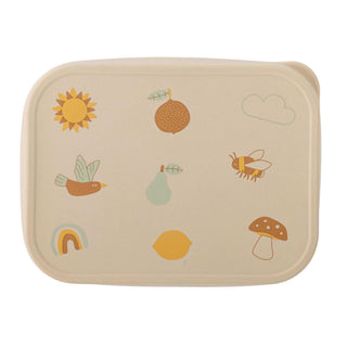 Agnes lunchbox roestvrij staal naturel van Bloomingville Mini, aan de achterzijde met afwerking zichtbaar